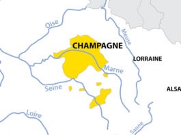 Carte de vins de Champagne