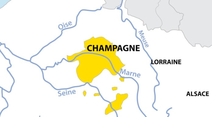 Carte de vins de Champagne